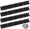TOP-VIGOR 4Pcs Angle Brackets for Wood, Black Metal L Corner Brackets for Raised Garden Bed, Fixing Repairing Jointing Furniture Shelves Cabinets, 275 x 25 x 25mm, Screws Included
