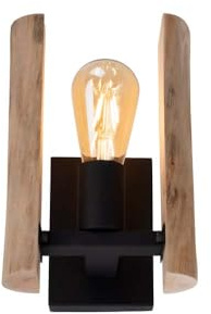Just Light Wall Light Wooden Lamp Bedroom Light 1 Bulb Height 25 cm