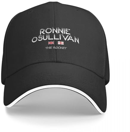 CWCMZDH Baseballmütze Basecap Ronnie O_Sullivan Snooker-Weltmeister The Rocket Baseballmütze Wild Ball Hat Sonnenhut Ballmütze Westernhut Luxus Damen Herren