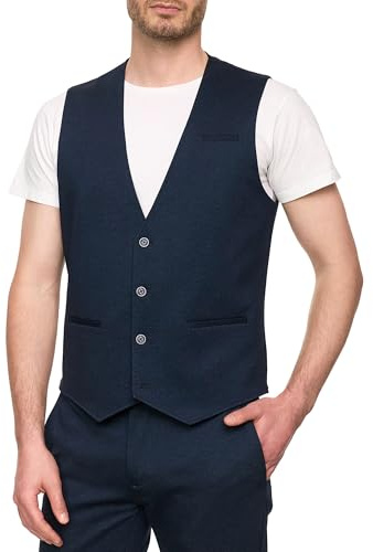 JEFF Herren JFFinn Weste Ponti Roma Jersey-Strickstoff mit 4-Wege-Stretch