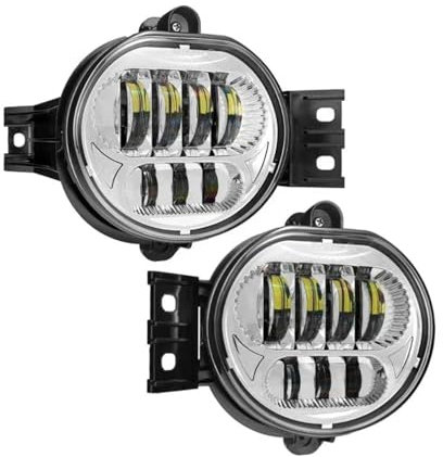 CBXPXVXP 7,1 Zoll rundes Nebellicht, kompatibel mit Dodge Ram 1500/2500/3500 2002–2009/Durango 2004–2006, Nebelscheinwerfer-Montage, 6000 K(Carbon fiber Look)