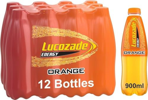 Lucozade Energy Orange Drink, 500ml Bottles, Pack of 12