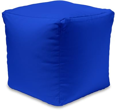 Home Sweet Home UK 100% Waterproof Cube Bean Bag Footstool Modern Square Pouffes for Living Room Large Cube Plush Pouffe Footstool For Indoor & Outdoor Stylish & Durable Square Beanbag Pouffe Stool
