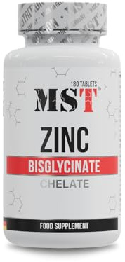 MST Zinc Chelate Bisglycinate 25 mg - hochdosiertes Zink Bisglycinat mit optimaler Bioverfügbarkeit (180 Tabletten)