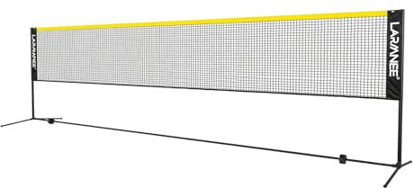LARMNEE Badmintonnetz, Volleyballnetz, Federballnetz, 3-Fach-Höhenverstellbar 107/120/155cm, Tragbares Set für Tennis, Badminton oder Volleyball, für Garten, Indoor, Outdoor