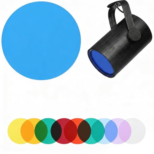 TOVINANNA 10 STK Selbstklebende Farbfolie Für Strahler Farbige Lichtfolien Transparente Gel-Lichtfilter Für Led-Beleuchtung Innen- Und Außenbeleuchtung Halloween Landschaftsgestaltung