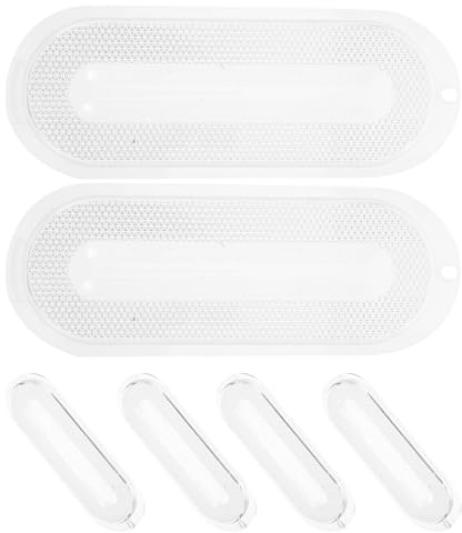 Couvercle de Lampe de Hotte Aspirante Ovale Abs 6 Pièces | Installation Facile, Éclairage Doux sans Éblouissement, Cuisine et Appareil de Cuisson Domestique