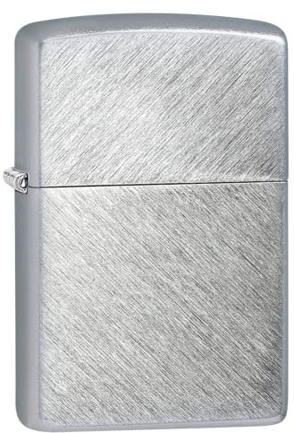 Zippo Windproof Lighter - Classic Herringbone Sweep Chrome - Refillable for Lifetime Use - Adjustable Flame - Gift Box - Metal Construction - Made in USA