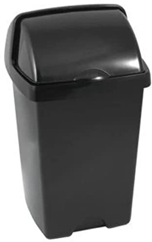 Addis Black 25Lt Plastic Roll Top Waste Rubbish Bin