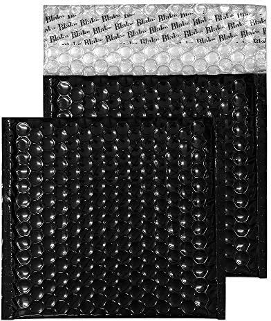 Blake Purely Packaging MBB165 Luftpolsterversandtasche, Haftklebung mit Abziehstreifen, CD, 165 x 165 mm, 100-er Pack, metallic-schwarz