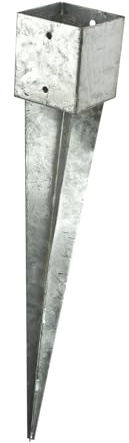 Pfosten - Einschlagbodenhülse Einschlaghülse Bodenhülse Pfostenträger Hülse Träger 121x121x900 mm 12,1x12,1x90 cm