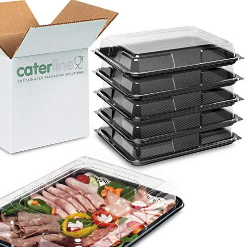 15x Medium Buffet Catering Party Food/Sandwich Platter Trays (with Lids)