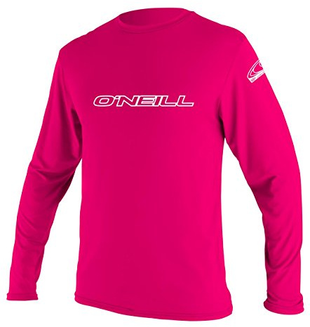 O'Neill Kinder UV T-Shirt Youth Basic Skins L/S Sun Shirt (Langarm), Farbe:Watermelon, Groesse:10