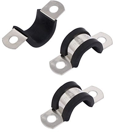 sourcing map 3stk 14mm Dmr EPDM Gummi Gefüttert U Form Schlauch Draht Klemme Schlauchklemme de