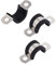 sourcing map 3stk 14mm Dmr EPDM Gummi Gefüttert U Form Schlauch Draht Klemme Schlauchklemme de