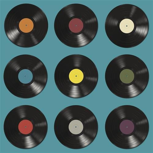 20 Servietten Vinyl Schallplatten/Retro/Party/Musik 33x33cm