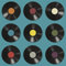 20 Servietten Vinyl Schallplatten/Retro/Party/Musik 33x33cm