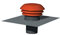 chapeau toiture - en plastique - circulaire - diamètre 125 - tuile - unelvent 876000