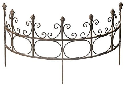 Staudenhalter Strauchhalter Gartendeko Rost massiv halbrund Rankhilfe Metall Eisen Rostfarben Deko 70cm breit