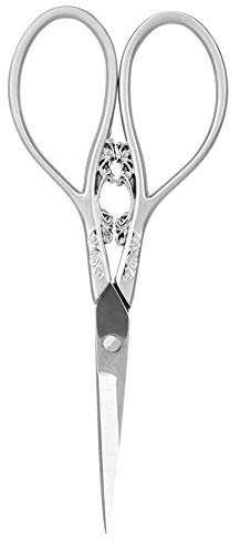 FTVOGUE Craft Ciseaux Antique, Outils de coupe Ciseaux Style en Acier Inoxydable Tailleur Ciseaux Ménage Bricolage Couture Découpage (fleur argentée argentée)