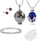 PPX 5 Stück Vampire Halsketten, Ohrringe und Armband - Daywalking Katherine Halskette -Verbena Halskette Kette kann Silber- mit transparenten Aufbewahrungsbox öffnen