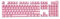 Feicuan Universal 104 Keyset Keycap ABS Colorful Backlit Replacement Key Cap Cover for Mechanical Keyboard (Without Keyboard) - Pink