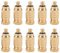 Regun 10 piezas Pulverizador de Nebulización de Latón, 4mm Boquilla de latón roscado, para la industria doméstica Humidificación a baja presión atomización 20-70 kg Presión, 80-145 ml/min
