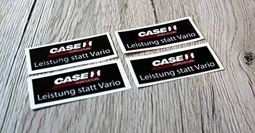 4x Case Leistung statt Vario Aufkleber Traktor Emblem Sticker Label