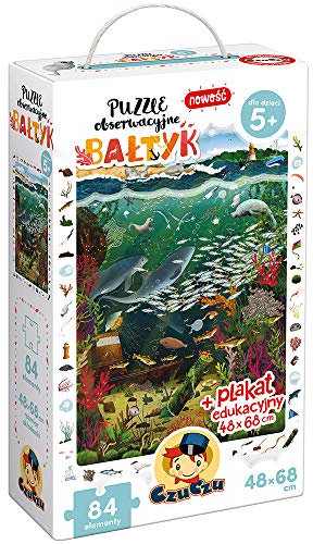 Bright Junior Media CzuCzu Puzzle Obserwacyjne Bałtyk - Zestaw Edukacyjny Duże Puzzle i Plakat Dla Dzieci 5+