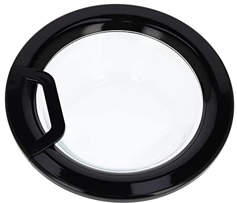 sparefixd Black Door Frame Glass & Handle for Hotpoint Washing Machine