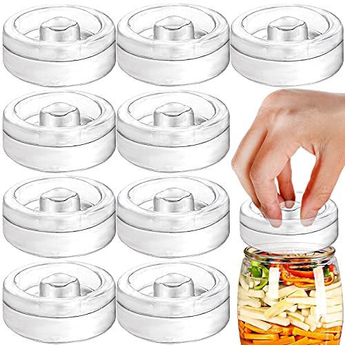 Yesland 9 Stück (6,9 x 6,9 x 2,5 cm)Gärgewichte für Weite Öffnung mit Einfachem Griff, Ideal zum Fermentieren von Sauerkraut, Pickles, Kimchi, Gurken und Anderen Fermentierten Lebensmitteln