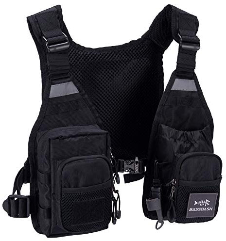 Bassdash FV08 Ultra Lightweight Fly Fishing Vest for Men and Women Portable Chest Pack One Size Fits Most