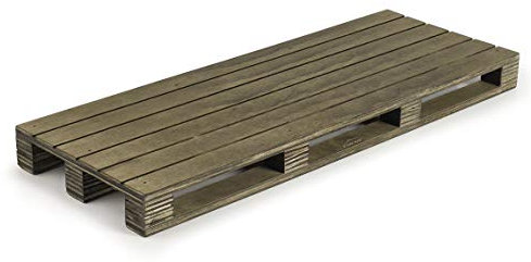 Lacor - 61057 - Mini Palette Lebensmittel Präsentation, 100% Birkenholz, widerstandsfähig und langlebig, 40x15cm, ökologisch.