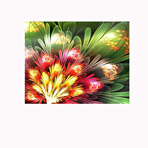 Fototapete Leuchtende Blumen 300x200cm Selbstklebend Wandgemälde Wand Dekoration Schlafzimmer Tapete