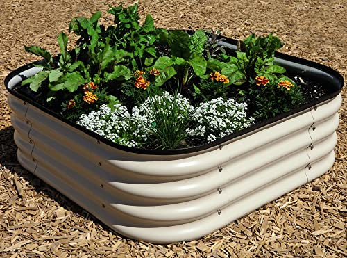 Original Veggie Bed Paperbark Garden Planting Merino White Vegetable Steel Planter 1x Veg Bed by Thompson and Morgan
