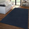 TT Home Wohnzimmer Teppich Kurzflor Unifarbendes Design Modern Und Zeitlos, Farbe: Navy-Blau, Größe:80x150 cm