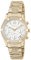 Breil, Collezione C'est Chic, Orologio Donna, Cronografo Donna in Acciaio IP Gold, con Lunetta Decorata con Cristalli, Quadrante Bianco con Finitura Satinata, Cassa 36 mm, Chiusura Déployante, Gold