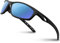 RIVBOS Sonnenbrillen Fahrradbrille Radsportbrillen Sportbrille für damen herren Polarisierte TR90 Superleichtes Unzerbrechlicher Rahmen UV400 Wandern Laufen Golfen und Fischen RB833