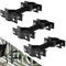 Umbrella Deck Mount, Patio Umbrella Bracket Torch Holder Attaches to Railing, Umbrella Poles Clamp Railing Mount, 3 Pack Black