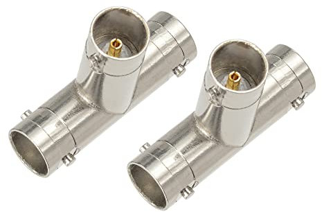 Superbat BNC Splitter Adapter 75 Ohm Buchse auf Dual Buchse 1 in 2 Out für SDI HD-SDI Scope CCTV Sicherheitssystem Monitor Stecker etc. 2 Stück