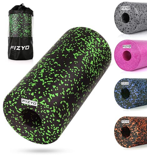Fizyo Faszienrolle zur Fitness, Yoga und Rehabilitation, Selbstmassage Massagerolle für Rücken Wirbelsäule, Foam Roller mittelharter EPP-Schaumstoff, inklusive Transporttasche