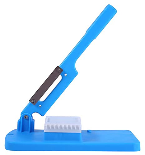 OAIEU Multifunktionale Haushalt Melone Obst Gemüseschneider Tisch Manuelle Slicer Küche Reis Kuchen Brot Schneidemaschine(Blau)