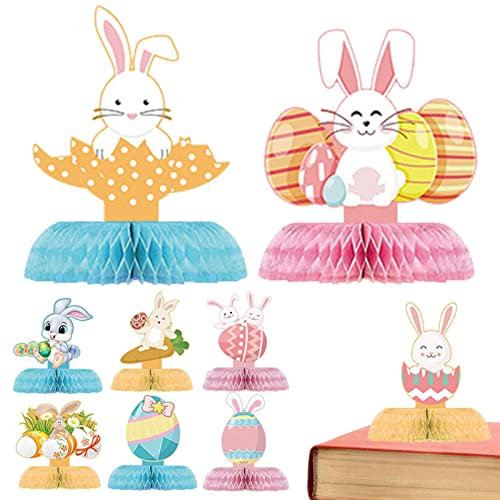 Steadybombb Ostern Tischdeko - Ostern Waben Tischdekoration | Swirl Table Centerpieces, Hasen-Osterei-Elemente für die -Themenparty