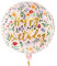 2 Stück Hellrosa Folienballons Happy Birthday bunte Blumen Ballon Deko Geburtstag Mädchen Frauen Dekoballon Luftballon Rosa