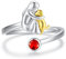 Ring mit Hund Ring 925 Silber Hund Mädchen Verstellbare Juli Ringe Hunde Schmuck Geschenk für Damen Frauen Hundeliebhaberin…