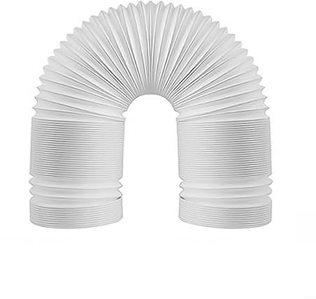 Emiif Tubo di scarico universale portatile per condizionatore d'aria, 150 mm x 1,5 m, flessibile e espandibile, con filettatura antioraria, in plastica PP e filo di acciaio