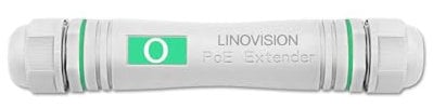 LINOVISION Estensore PoE Gigabit per esterni, ripetitore PoE Ethernet impermeabile, estensione extra di 100 m PoE ed Ethernet per telecamere IP, telefono VoIP, AP wireless