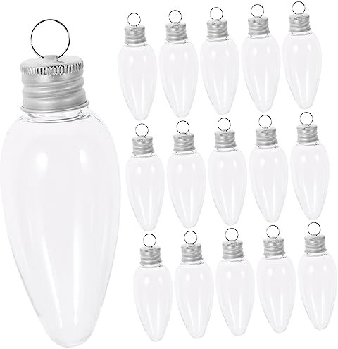 NOLITOY 24st Kleine Glühbirnen-süßigkeitsflasche Weihnachtliche Schnapskugeln Christbaumkugeln Weihnachtsbonbonkugel Urlaub Baumschmuck Plastikflasche Bankett Das Haustier Süssigkeit