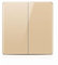 ZFQ Grand interrupteur à bascule, panneau mural moderne en verre acrylique doré, double interrupteur électrique, 2 interrupteurs 1 voie, 16 A 250 V