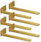 Riuog Robuste Regalhalterungen, schwebende unsichtbare L-Regalhalterungen, industrielle Metall-Regalhalterung, Hardware-Stützen, Halterungen für Regale (Gold, 24,9 cm), 6 Stück